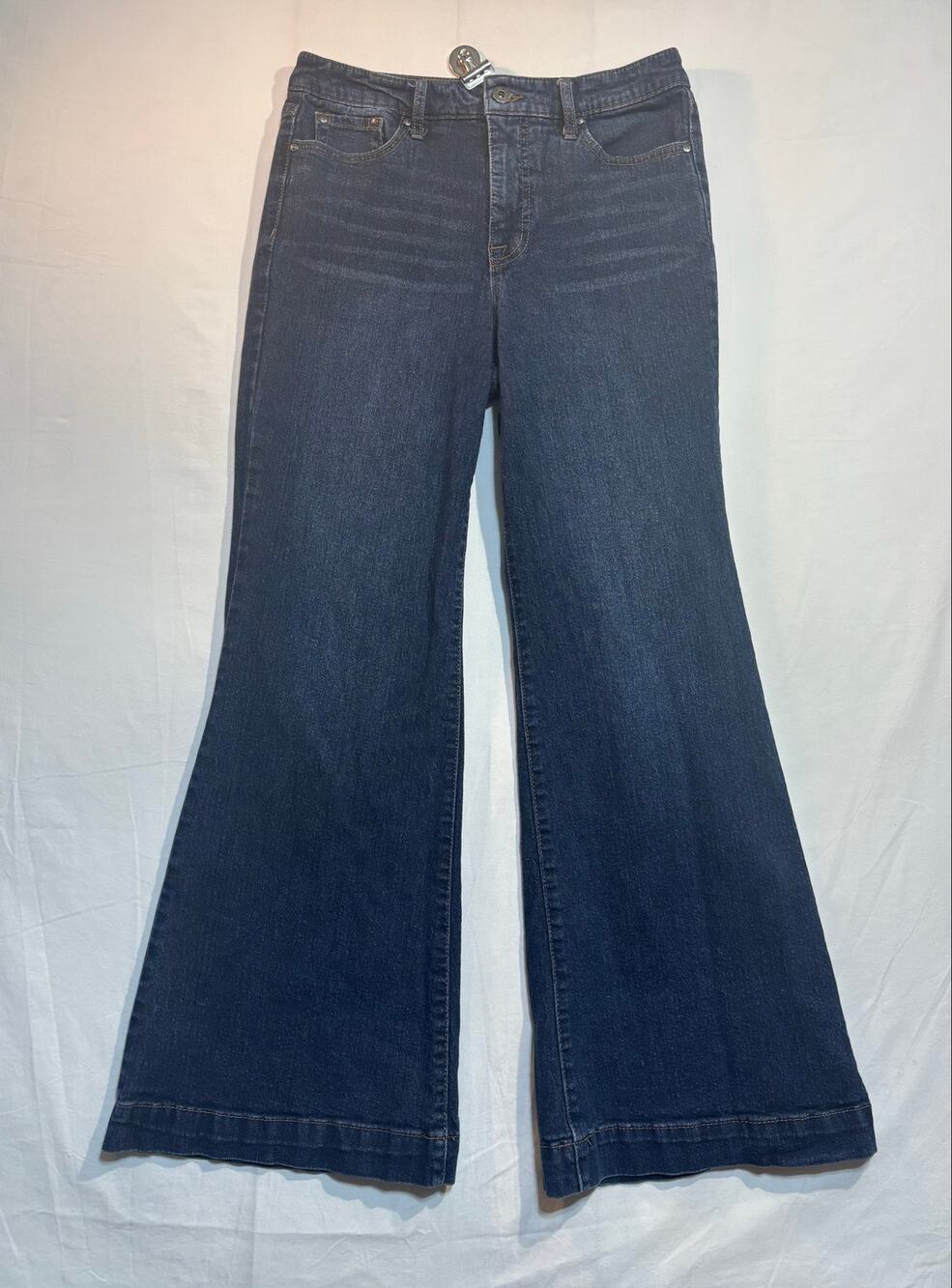 Jessica Simpson True Love Wide Leg Jeans Women’s Size 28 Dark Wash Stretch Denim